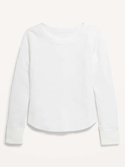 View large product image 1 of 1. Long-Sleeve Thermal-Knit T-Shirt for Girls