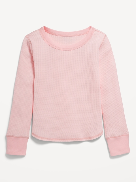Long-Sleeve Thermal-Knit T-Shirt for Girls