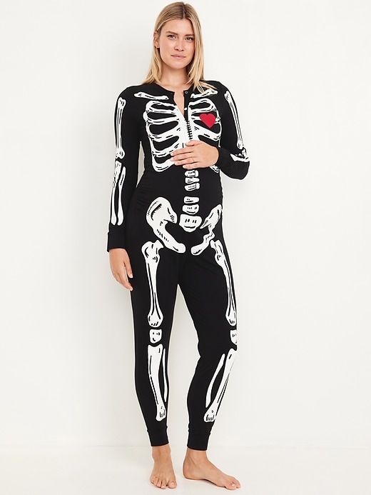 Image number 1 showing, Maternity Halloween One-Piece Pajamas