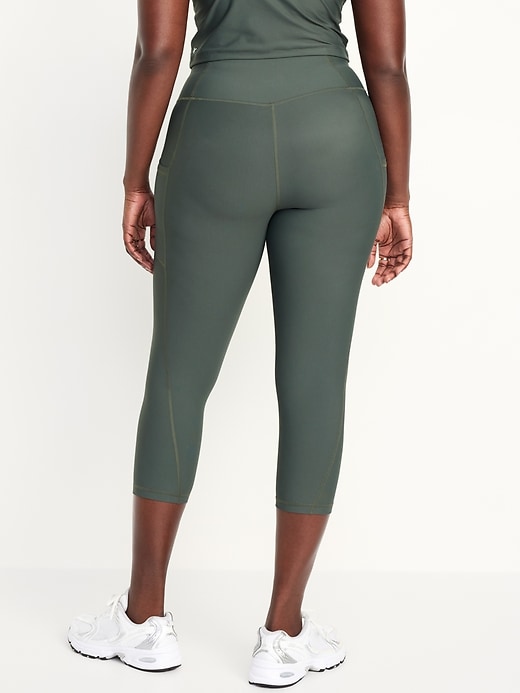 Image number 5 showing, High-Waisted PowerSoft Crop Pocket Leggings