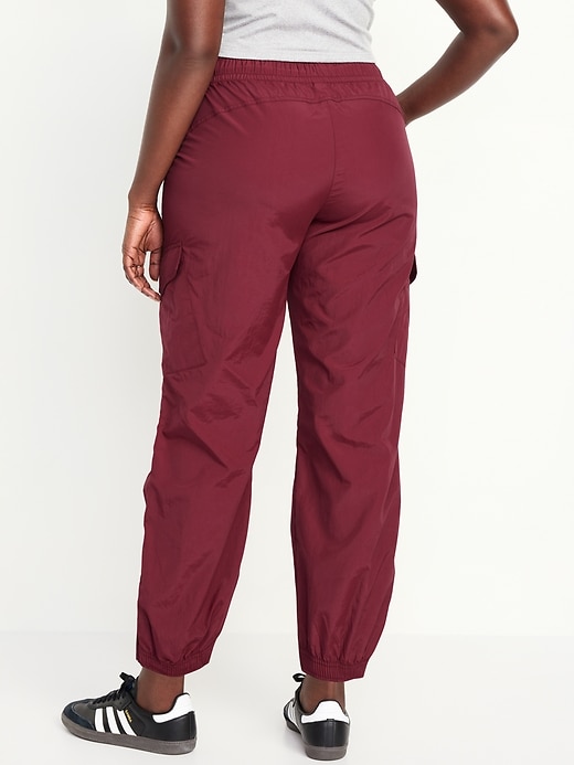 Image number 5 showing, High-Waisted Ankle-Zip Cargo Joggers