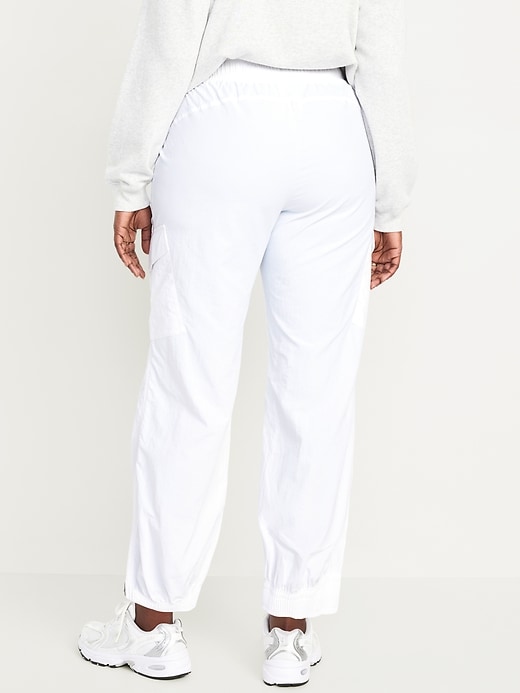 Image number 4 showing, High-Waisted Ankle-Zip Cargo Joggers