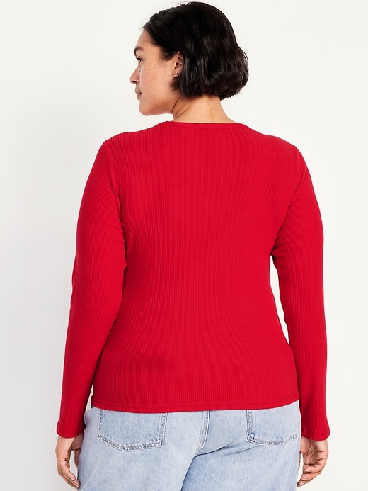 Image number 8 showing, Plush-Knit Long-Sleeve T-Shirt