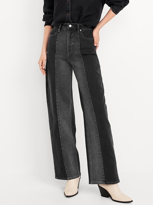 Image number 2 showing, Extra High-Waisted Sky-Hi Wide-Leg Jeans