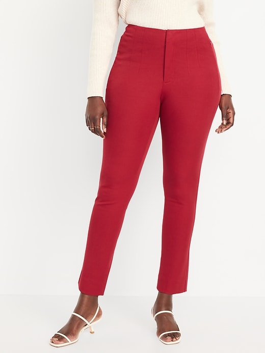 L'image numéro 5 présente Pantalon Pixie élégant ajusté à taille très haute