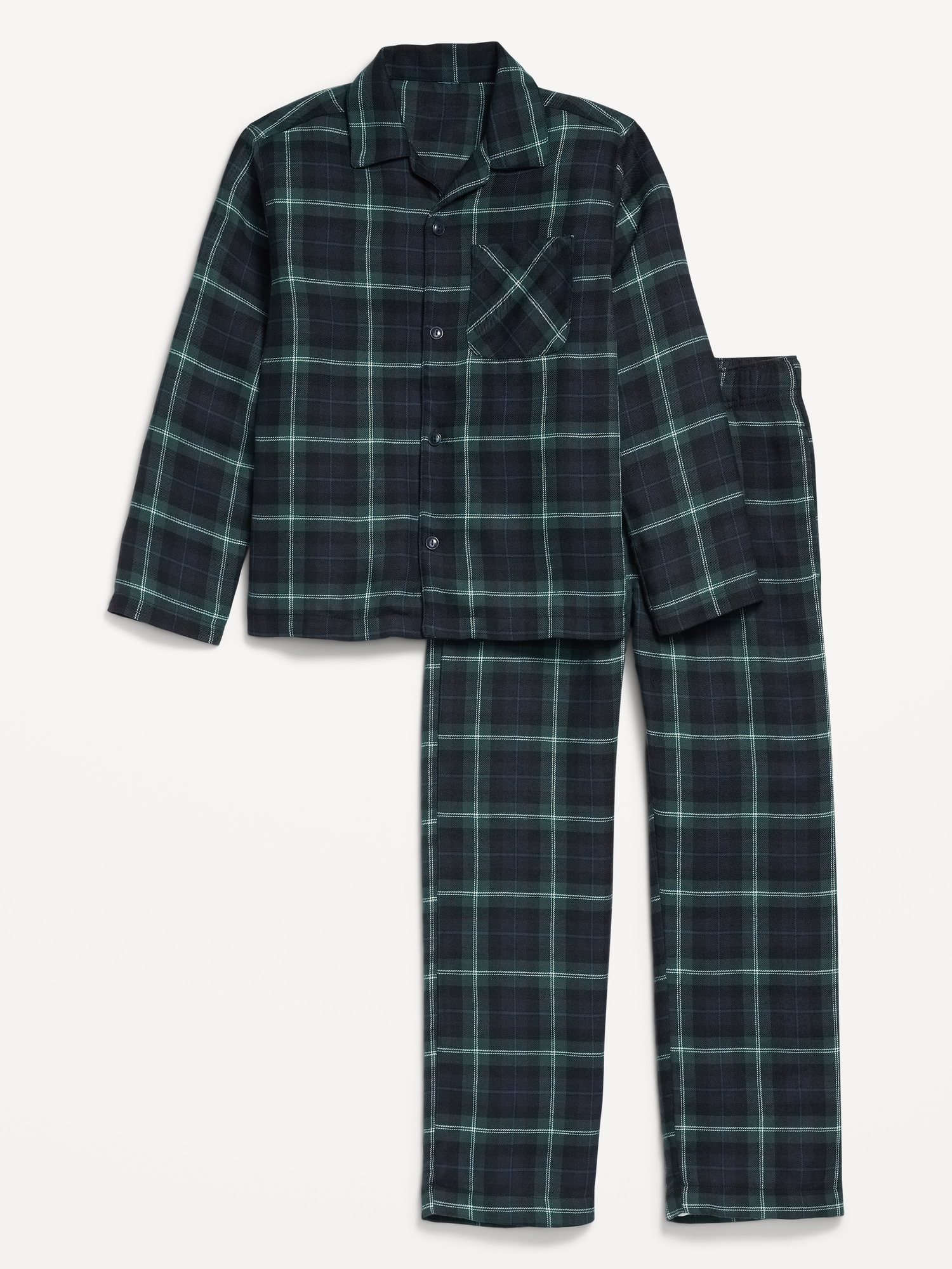 Gender-Neutral Printed Button-Front Pajama Set for Kids