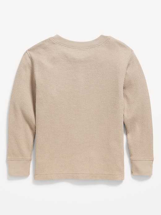 Voir une image plus grande du produit 2 de 3. T-shirt henley en tricot isotherme à manches longues pour Tout-petit garçon