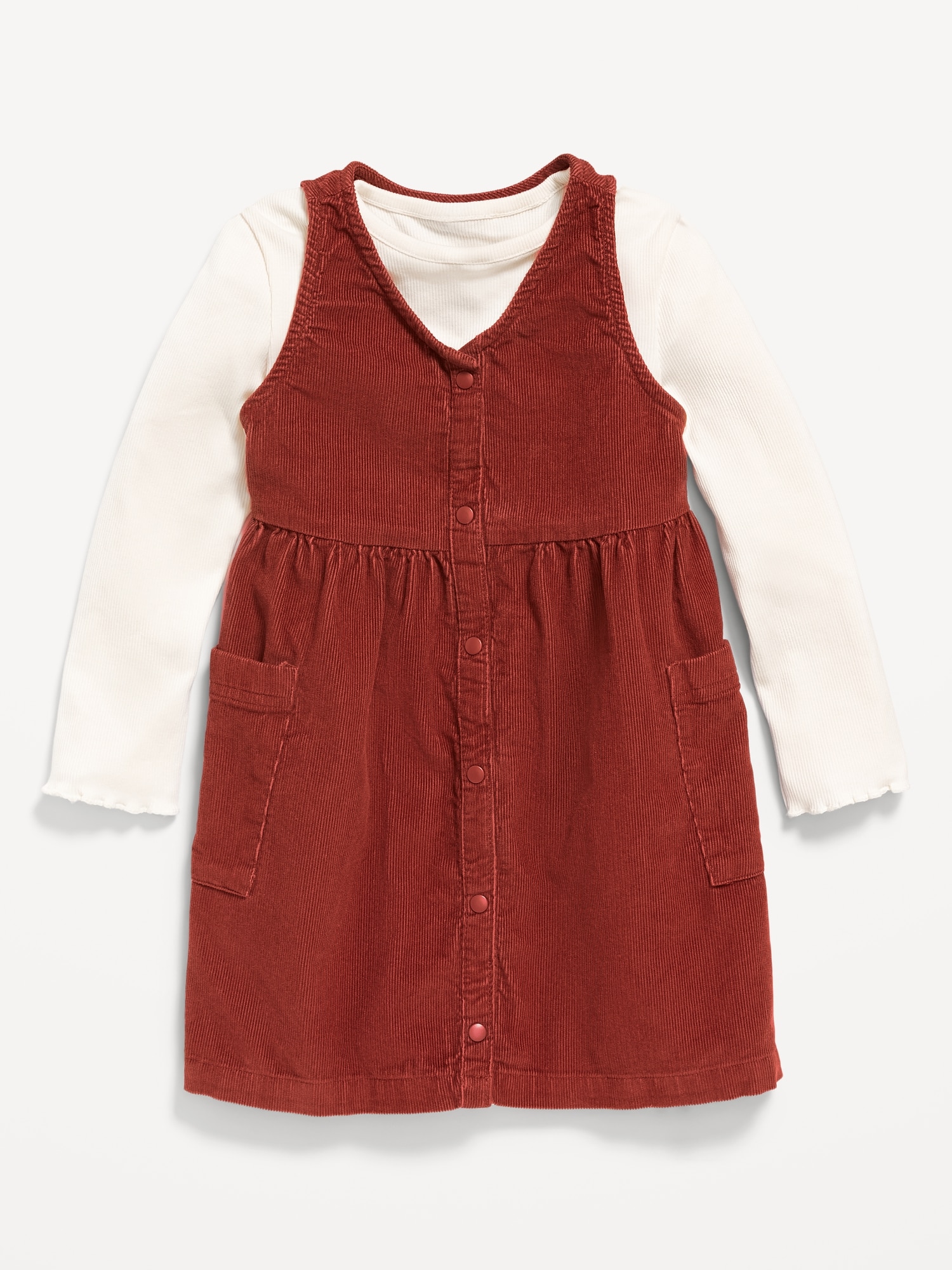 Girls cord pinafore best sale