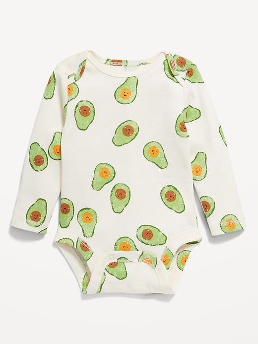 View large product image 1 of 2. Long-Sleeve Printed Bodysuit for Baby