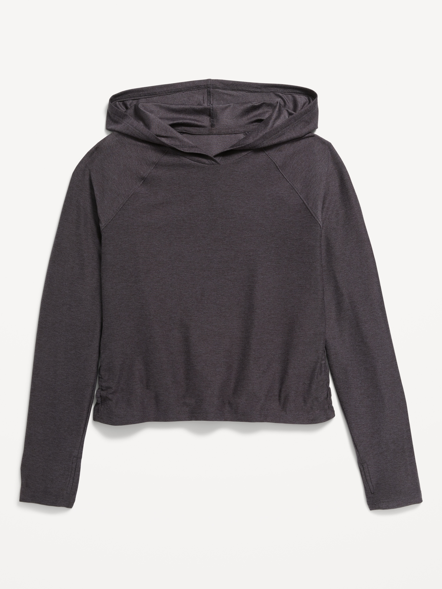 CloudMotion Side-Ruched Hoodie for Girls