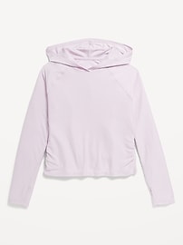 View large product image 3 of 5. CloudMotion Side-Ruched Hoodie for Girls