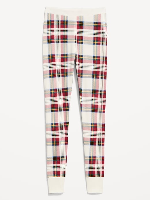 Image number 4 showing, High-Waisted Printed Waffle Pajama Leggings for Women