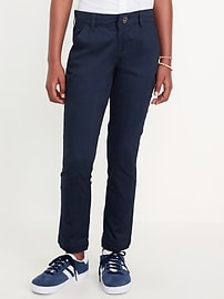 Image number 1 showing, Skinny School Uniform Pants for Girls