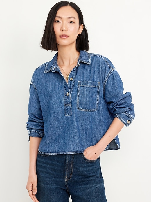 Image number 1 showing, Jean Popover Shirt