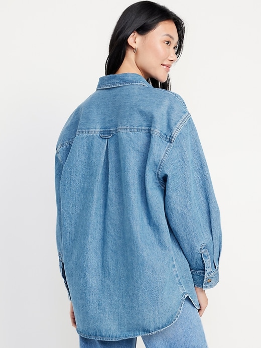 Image number 2 showing, Boyfriend Button-Down Jean Tunic