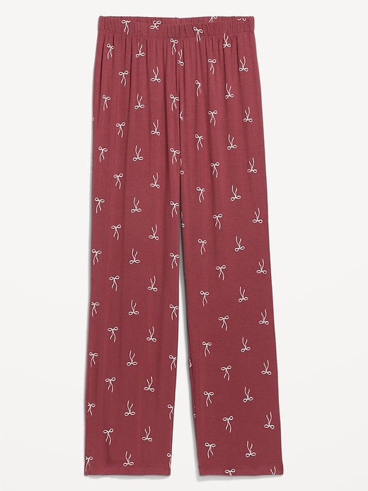 Image number 4 showing, Mid-Rise Knit Jersey Pajama Pant