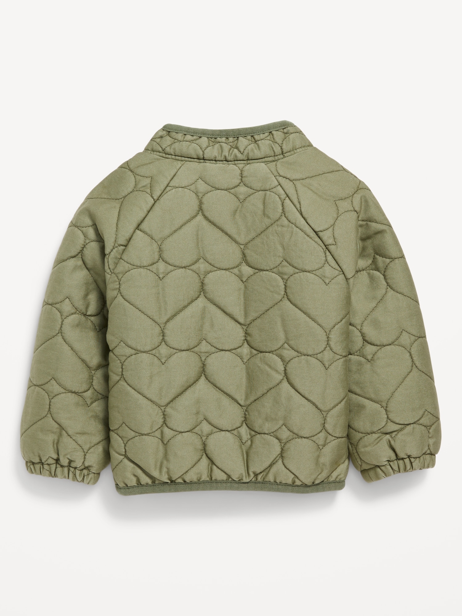 Mock-Neck Quilted Snap-Button Jacket for Baby