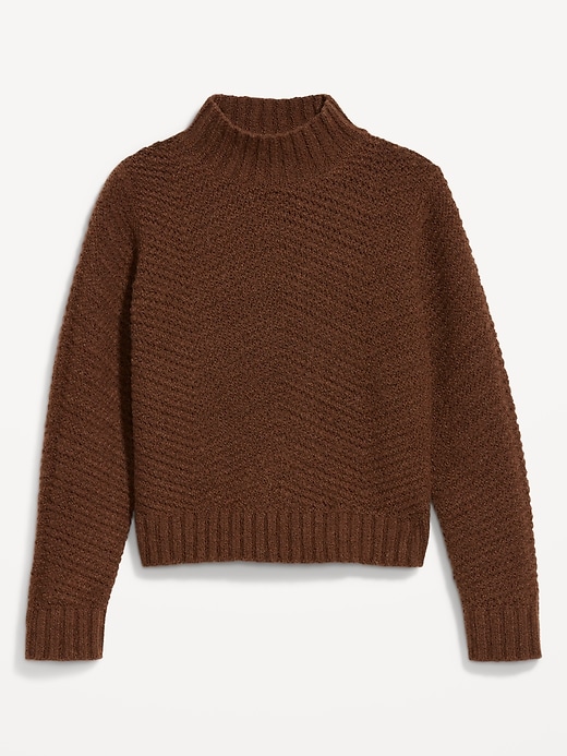 Image number 4 showing, Mock-Neck Crop Sweater