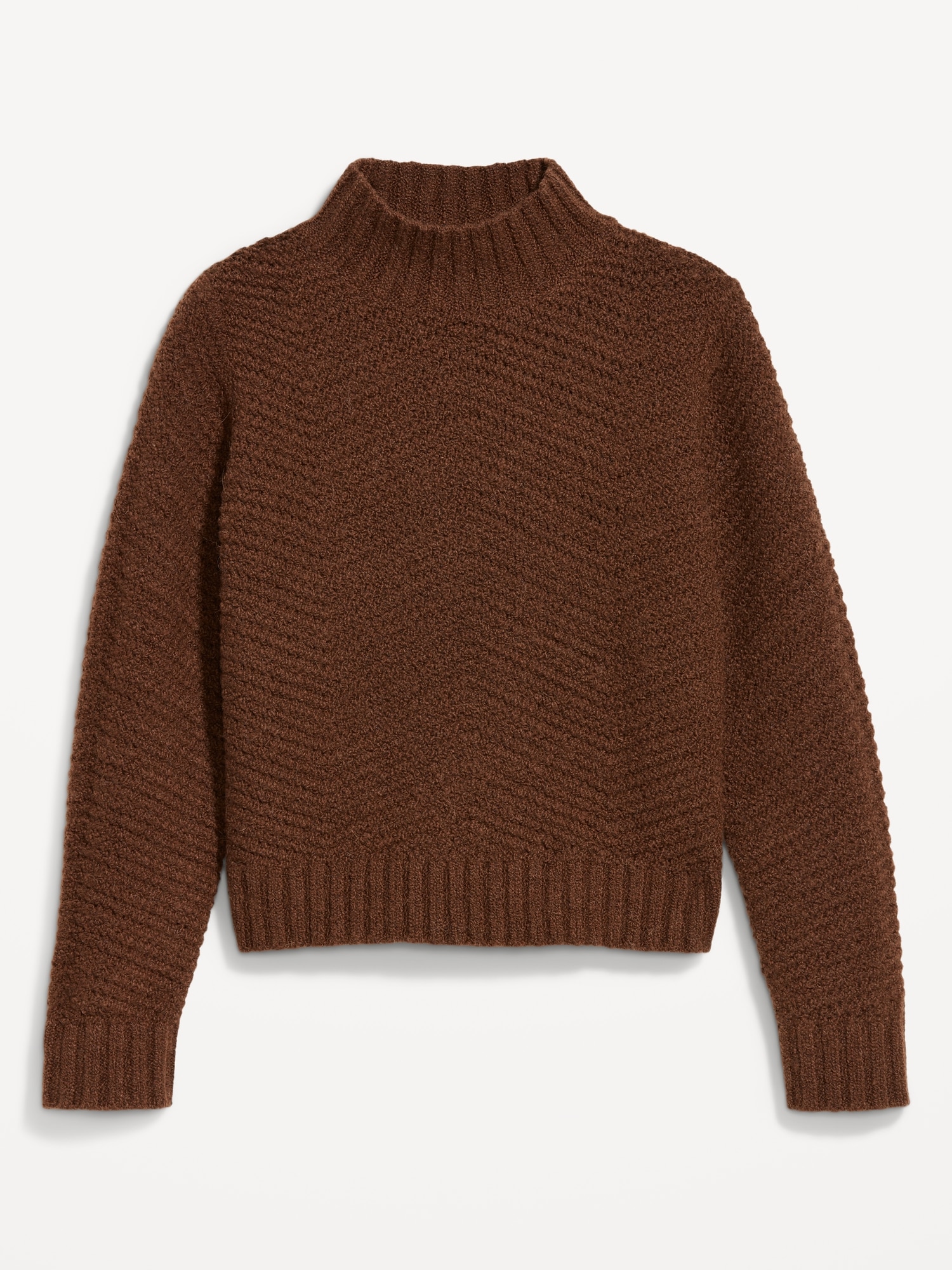 Mock-Neck Crop Sweater