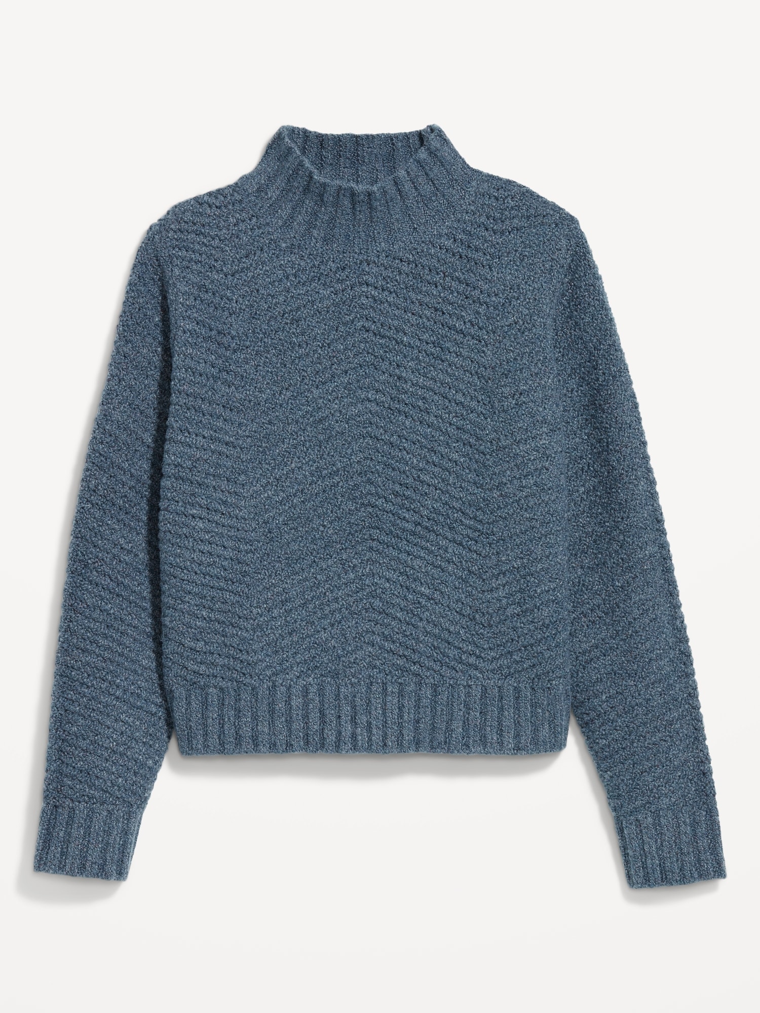 Mock-Neck Crop Sweater