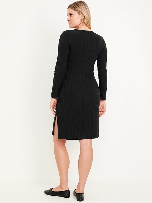 Image number 6 showing, Maternity Long-Sleeve Nursing Dress