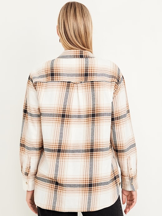 Image number 2 showing, Maternity Plaid Flannel Popover Shirt