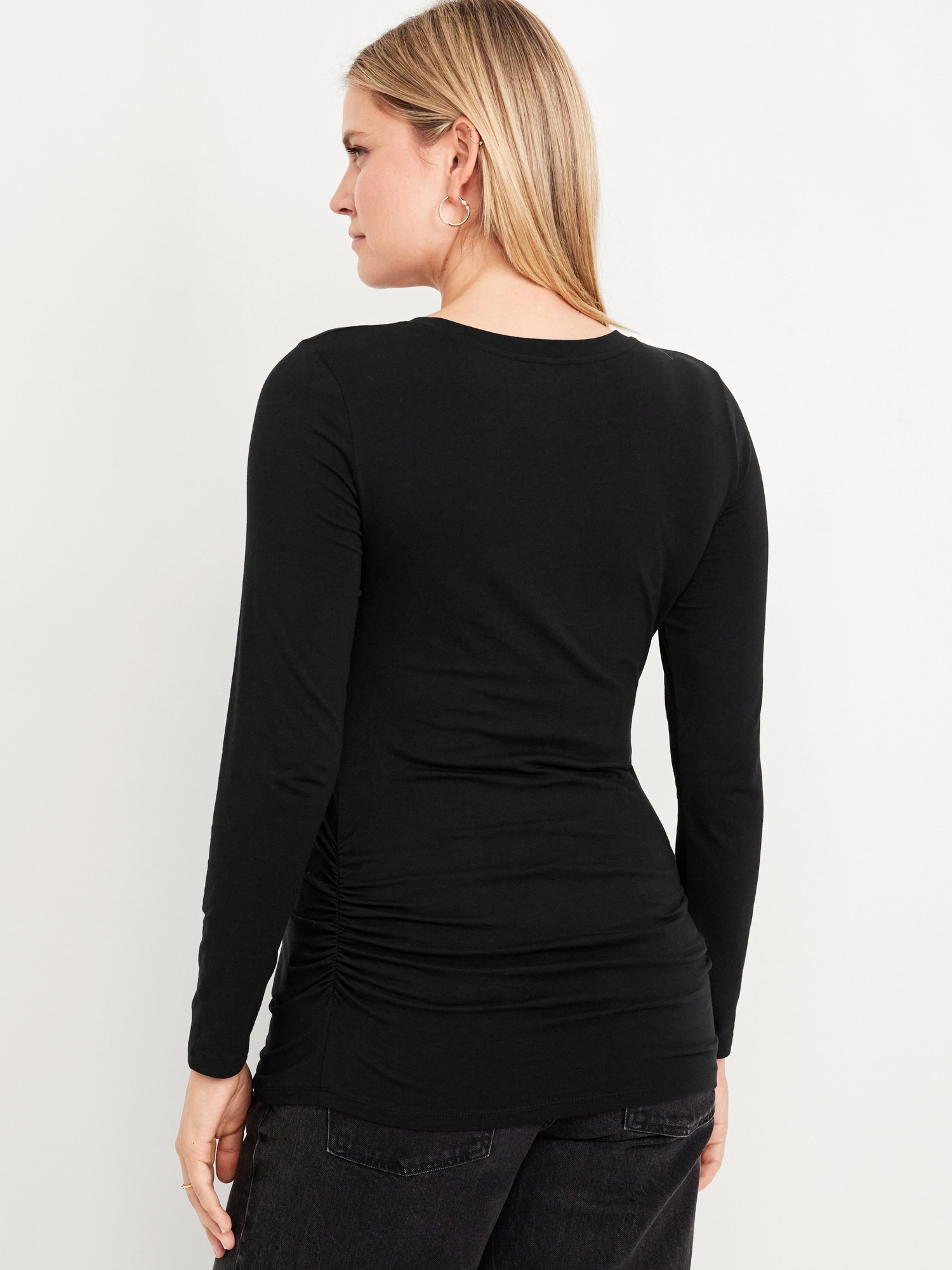 Maternity Long Sleeve Crew Neck T-Shirt