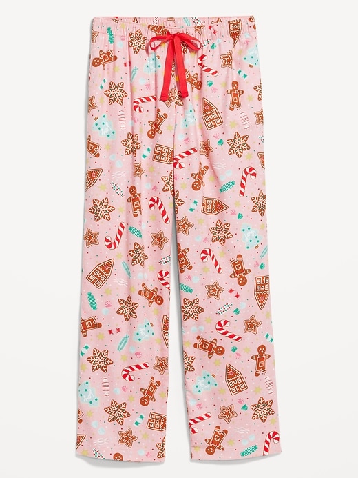 Image number 4 showing, Mid-Rise Printed Flannel Pajama Pants