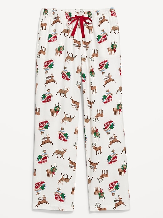 Image number 8 showing, Mid-Rise Flannel Pajama Pants for Women