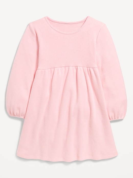 View large product image 1 of 2. Long-Sleeve Thermal-Knit Dress for Toddler Girls