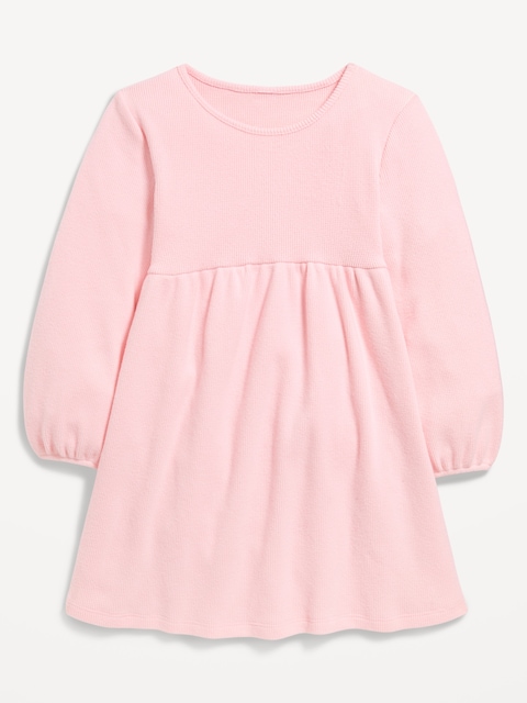 Long-Sleeve Thermal-Knit Dress for Toddler Girls