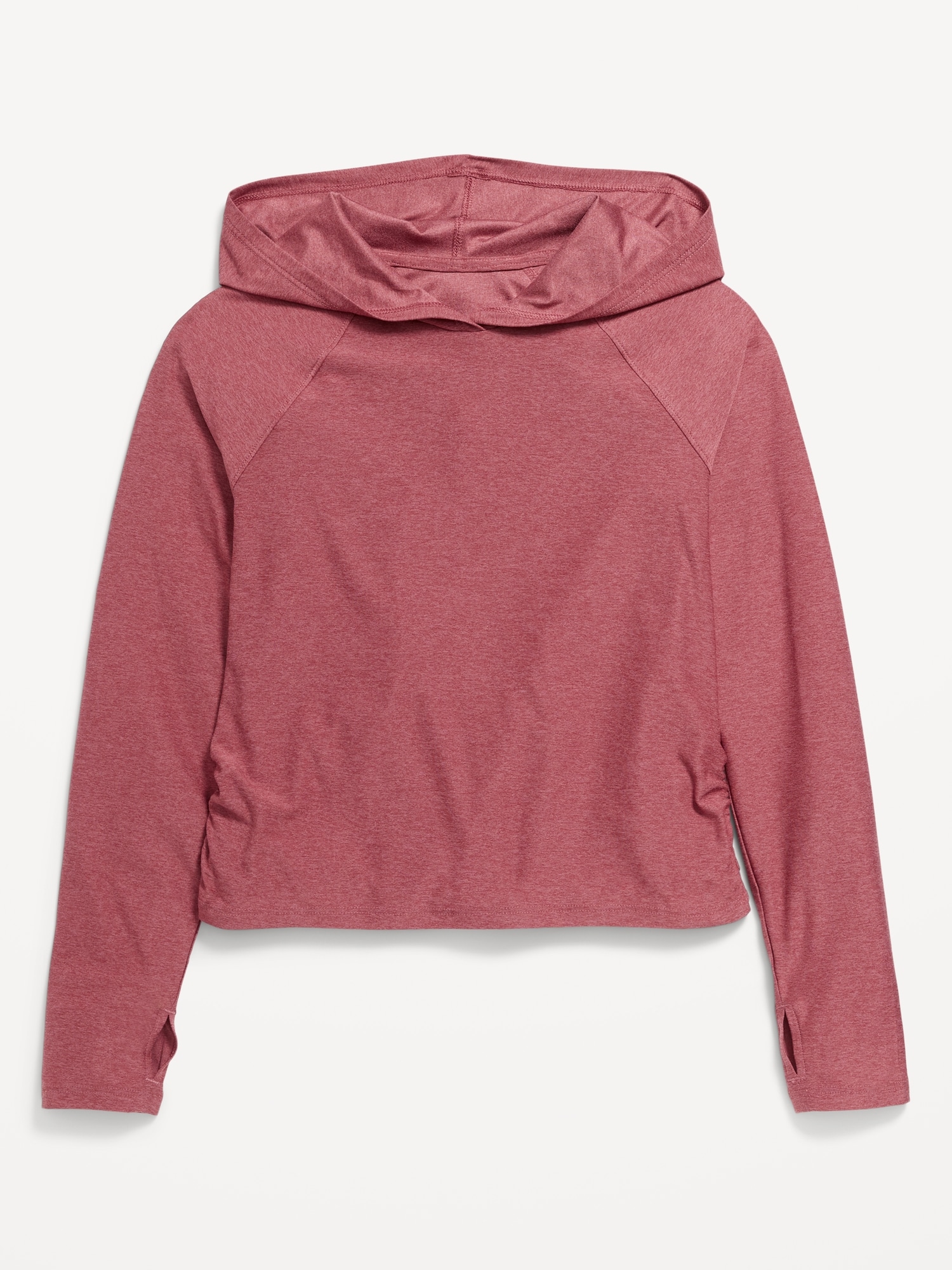 CloudMotion Side-Ruched Hoodie for Girls