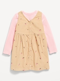 View large product image 4 of 4. Printed Sleeveless Corduroy Dress and Top Set for Toddler Girls