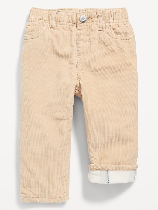 Voir une image plus grande du produit 2 de 2. Pantalon ample en velours côtelé à doublure douillette pour bébé