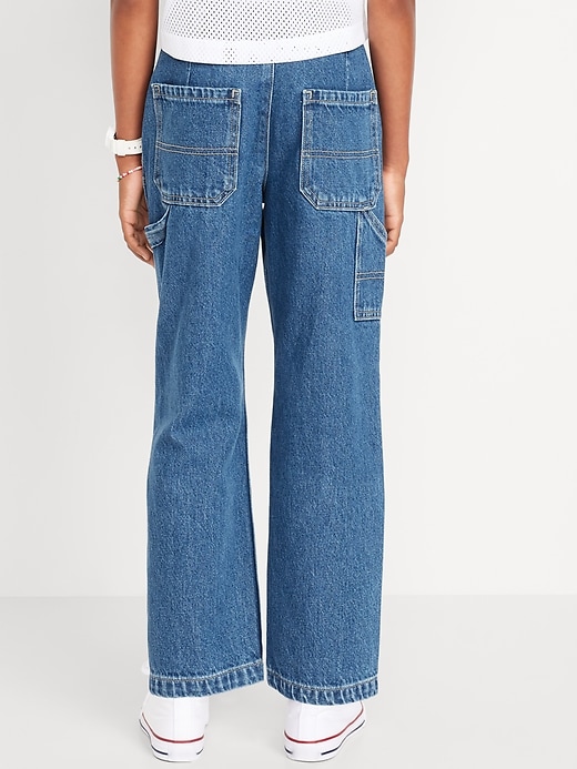 View large product image 2 of 5. High-Waisted Carpenter Jeans for Girls