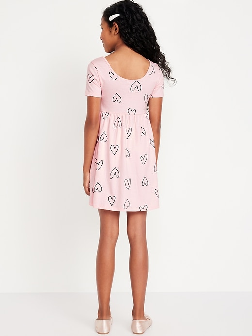 View large product image 2 of 3. Printed Fit and Flare Dress for Girls