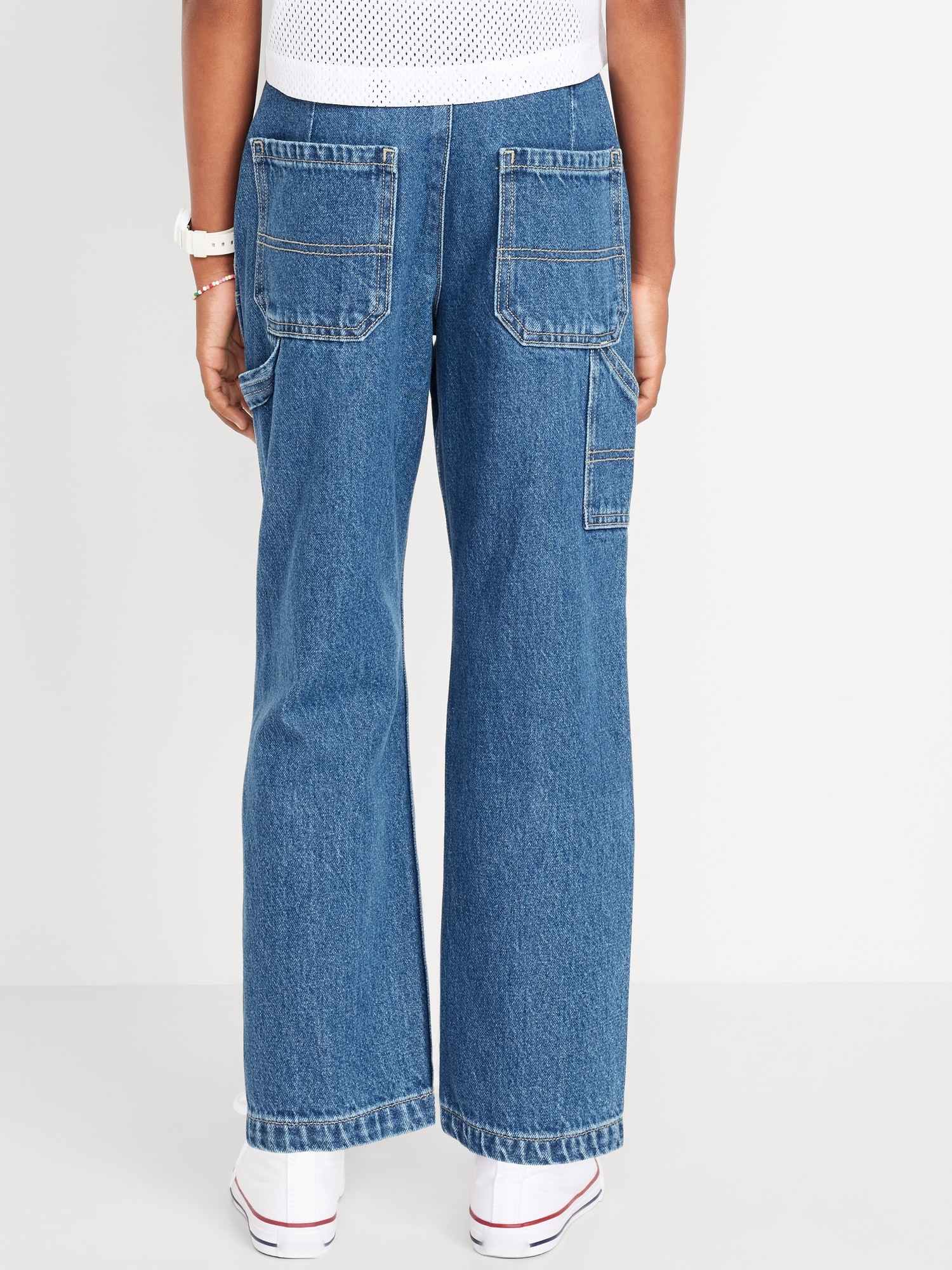 High-Waisted Carpenter Jeans for Girls