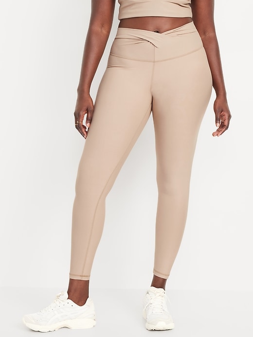 Image number 4 showing, Extra High-Waisted PowerSoft Twist-Front Leggings