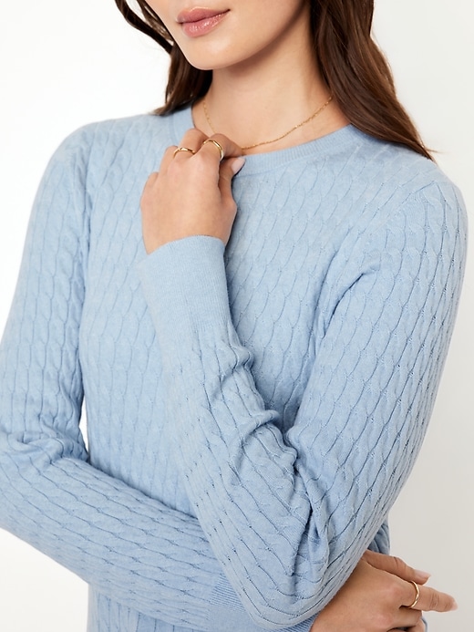 Image number 5 showing, SoSoft Crew-Neck Cable Sweater