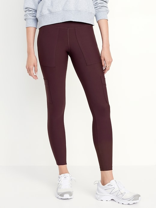 Image number 1 showing, High-Waisted PowerSoft Cargo 7/8 Leggings