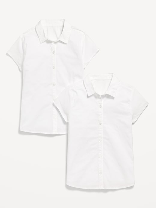 View large product image 2 of 5. School Uniform Short-Sleeve Shirt 2-Pack for Girls