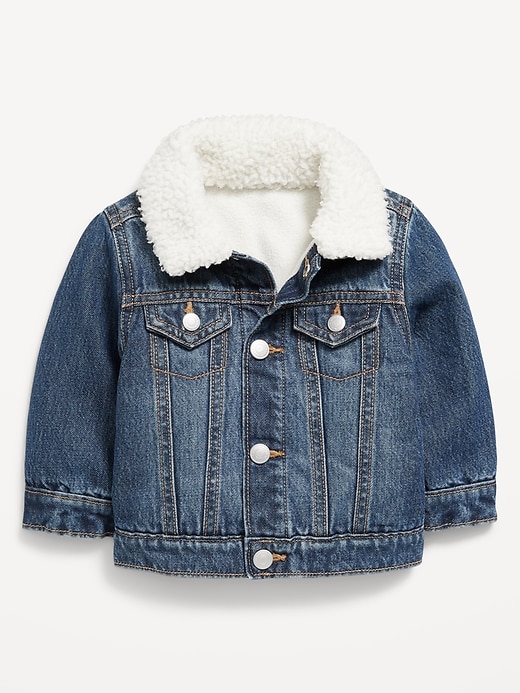 View large product image 1 of 2. Unisex Sherpa-Lined Jean Jacket for Baby