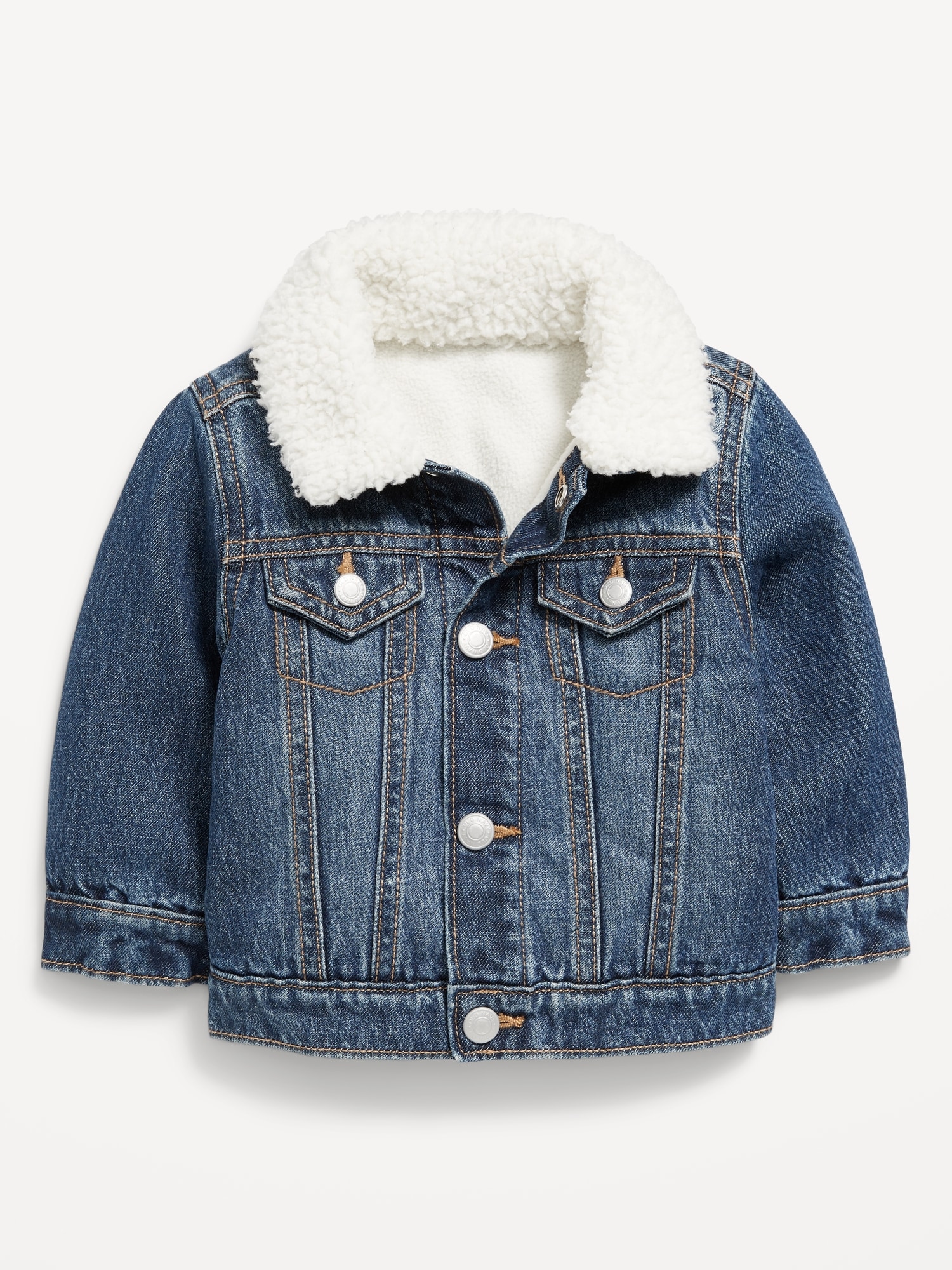 Unisex Sherpa-Lined Jean Jacket for Baby