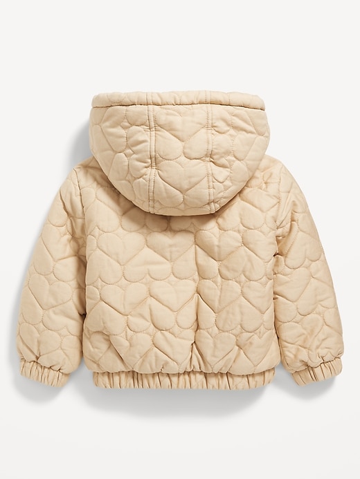 Voir une image plus grande du produit 2 de 2. Veste matelassée avec garniture en Sherpa pour toute-petite fille