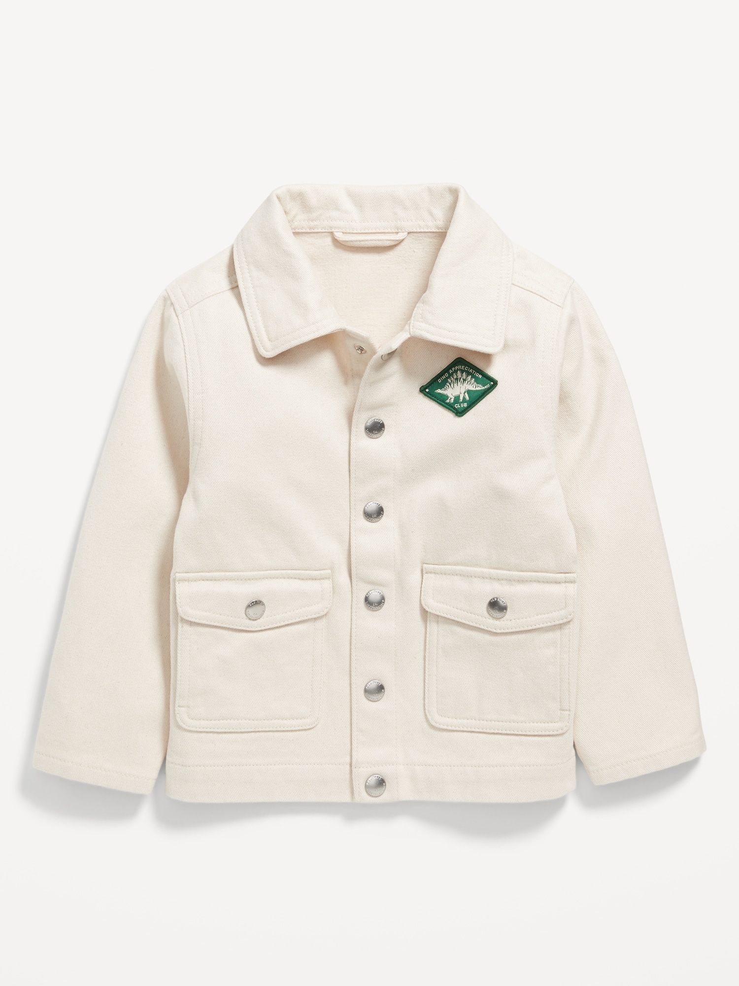 Collared Button-Front Utility Jacket for Toddler Boys