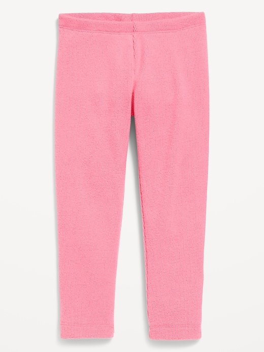 Voir une image plus grande du produit 1 de 3. Legging douillet en tricot isotherme pour toute-petite fille