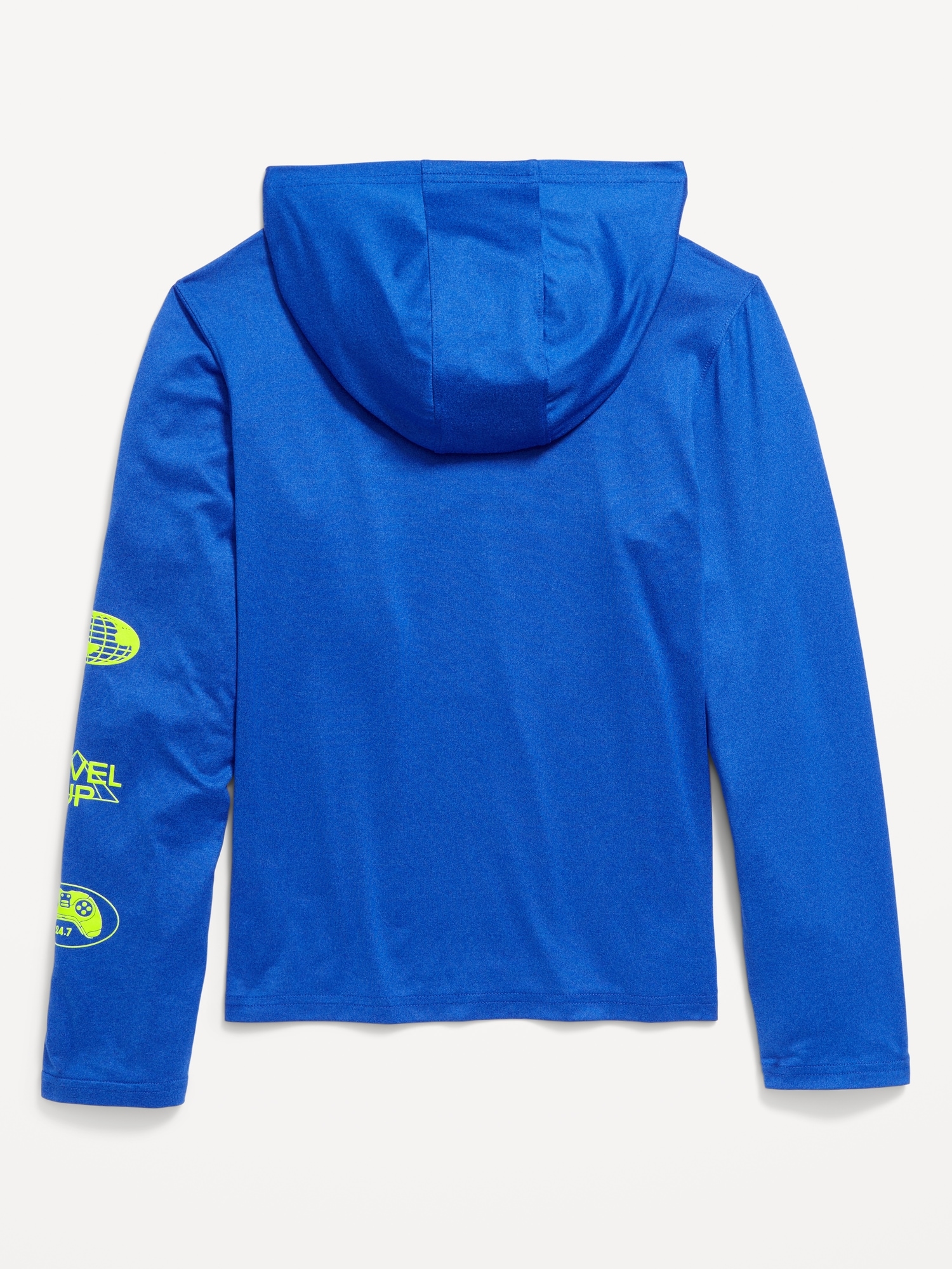 CloudMotion Long-Sleeve Hooded Graphic T-Shirt for Boys