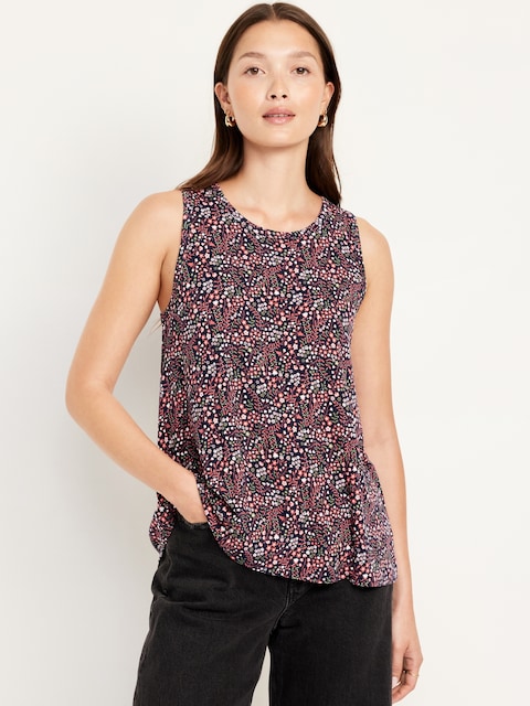 Haut luxueux sans manches - Violet