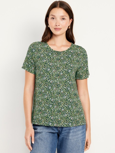 T-SHIRT LUXUEUX RAS DU COU POUR FEMME