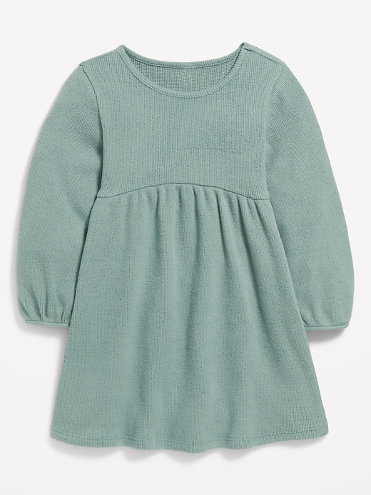 Voir une image plus grande du produit 1 de 2. Robe en tricot isotherme à manches longues pour toute-petite fille